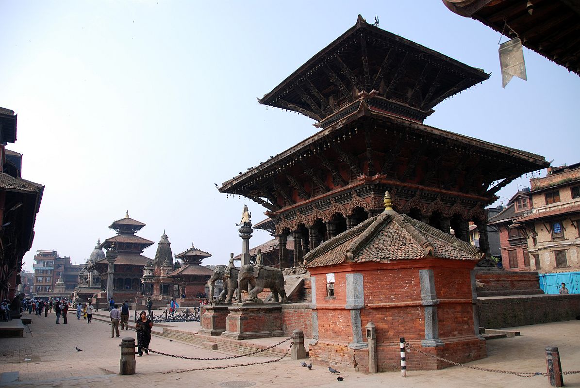 Kathmandu Patan Durbar Square 22 Vishwanath Temple, Garuda Statue, King Yoganarendra Malla Column, Hari Shankar Temple, Krishna Temple 